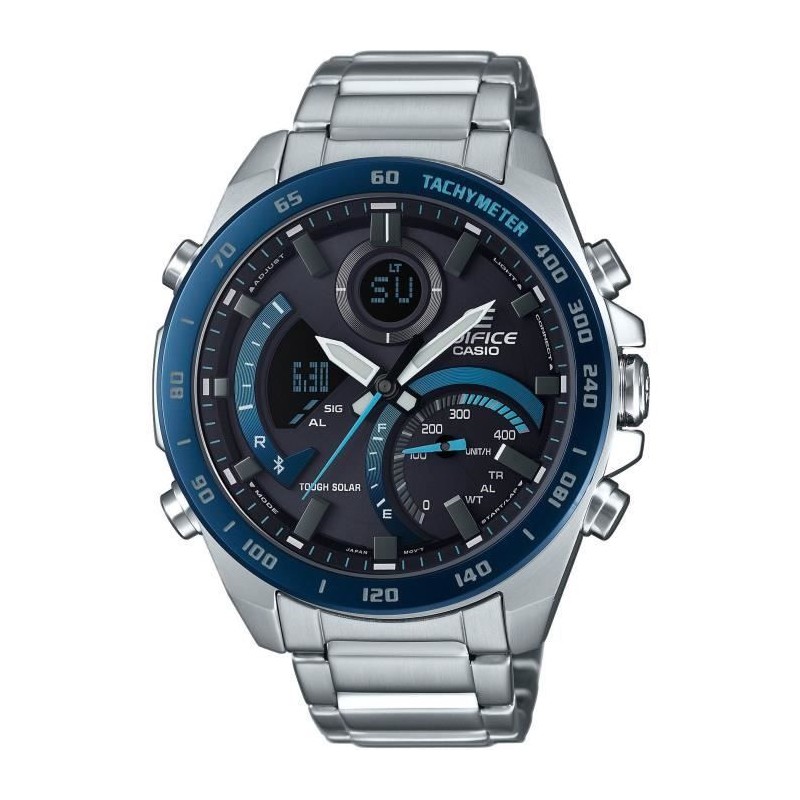 Montre - CASIO - ECB-900DB-1BER - 51,5mm - Solaire - Bluetooth - Étan