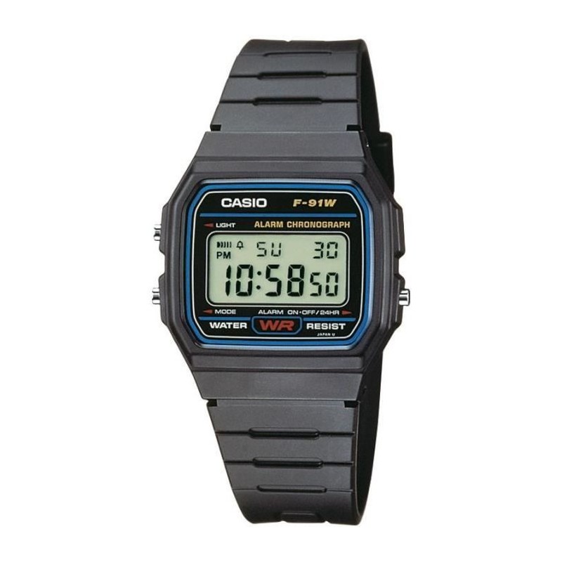 Montre - Casio - Vintage - Noir - Digital - Étanchéité WR ISO 22810