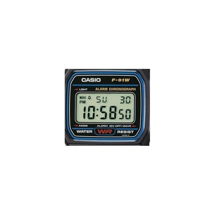 Montre - Casio - Vintage - Noir - Digital - Étanchéité WR ISO 22810 - Chronometre LED Montre - Casio - Vintage - Noir - Digital - Étanchéité WR ISO 22810 - Chronometre LED