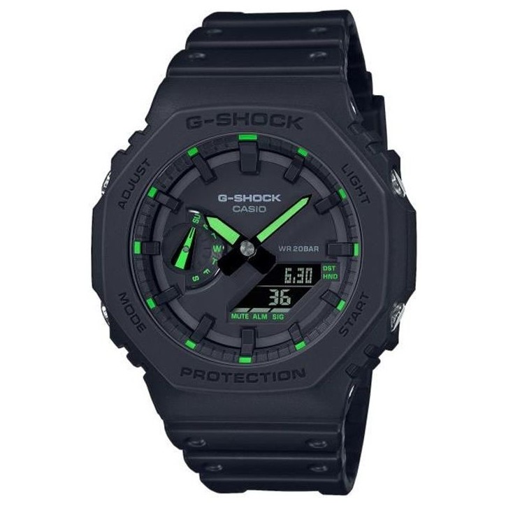 Montre - CASIO - G-Shock - Noir et Vert résine Montre - CASIO - G-Shock - Noir et Vert résine