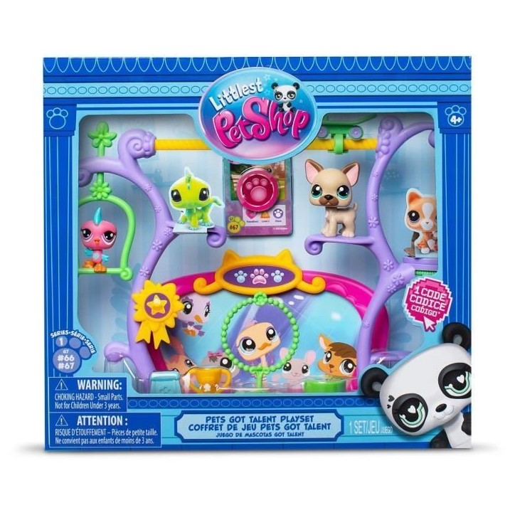 BANDAI - Littlest Pet Shop - Coffret Pets Got Talent - Ensemble de jeu avec 2 animaux, décor et accessoires - BF00558 BANDAI - Littlest Pet Shop - Coffret Pets Got Talent - Ensemble de jeu avec 2 animaux, décor et accessoires - BF00558