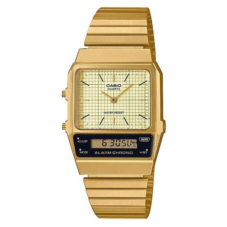 Montre - CASIO - AQ - Mixte - Doré - Quartz - Digital
