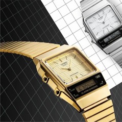 Montre - CASIO - AQ - Mixte - Doré - Quartz - Digital