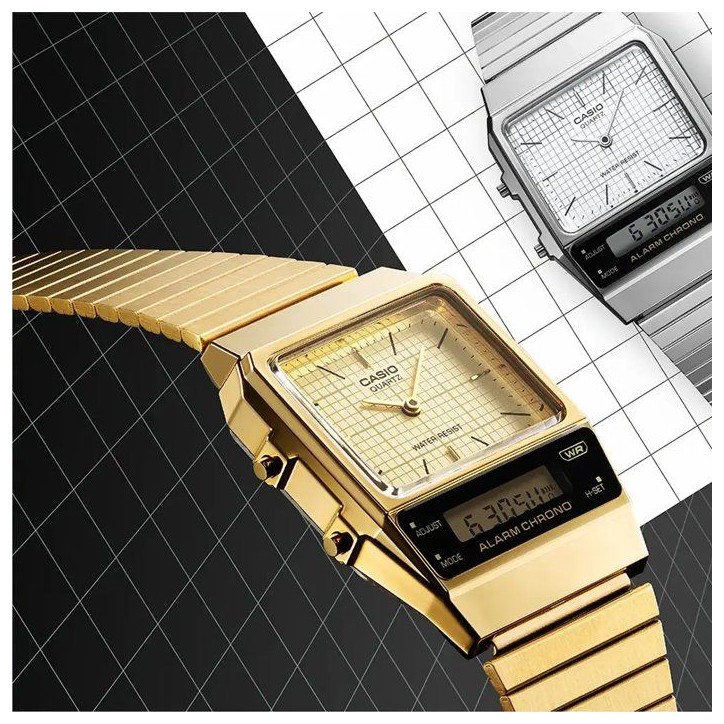 Montre - CASIO - AQ - Mixte - Doré - Quartz - Digital