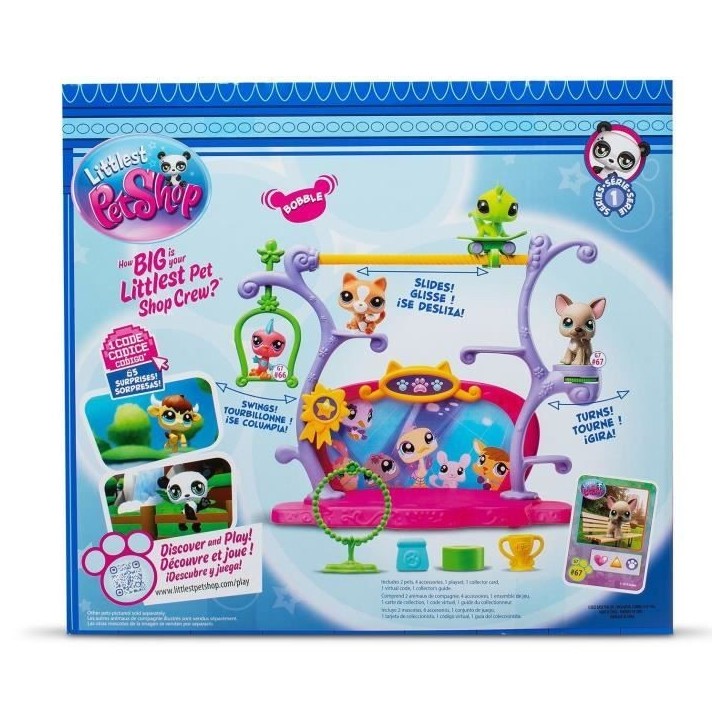 BANDAI - Littlest Pet Shop - Coffret Pets Got Talent - Ensemble de jeu avec 2 animaux, décor et accessoires - BF00558 BANDAI - Littlest Pet Shop - Coffret Pets Got Talent - Ensemble de jeu avec 2 animaux, décor et accessoires - BF00558