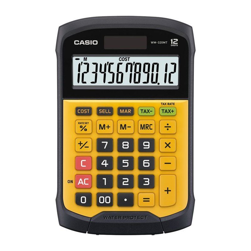 Calculatrice de bureau - CASIO - WM-320MT-W-EC - Solaire - Noir / Jaun