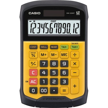Calculatrice de bureau - CASIO - WM-320MT-W-EC - Solaire - Noir / Jaun