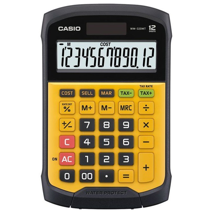 Calculatrice de bureau - CASIO - WM-320MT-W-EC - Solaire - Noir / Jaune Calculatrice de bureau - CASIO - WM-320MT-W-EC - Solaire - Noir / Jaune