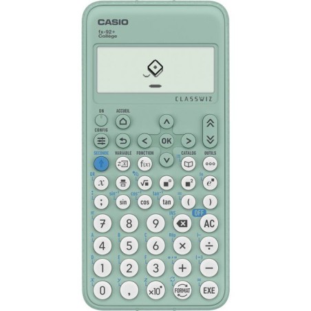 Calculatrice scientifique - CASIO - FX-92+ College - Vert