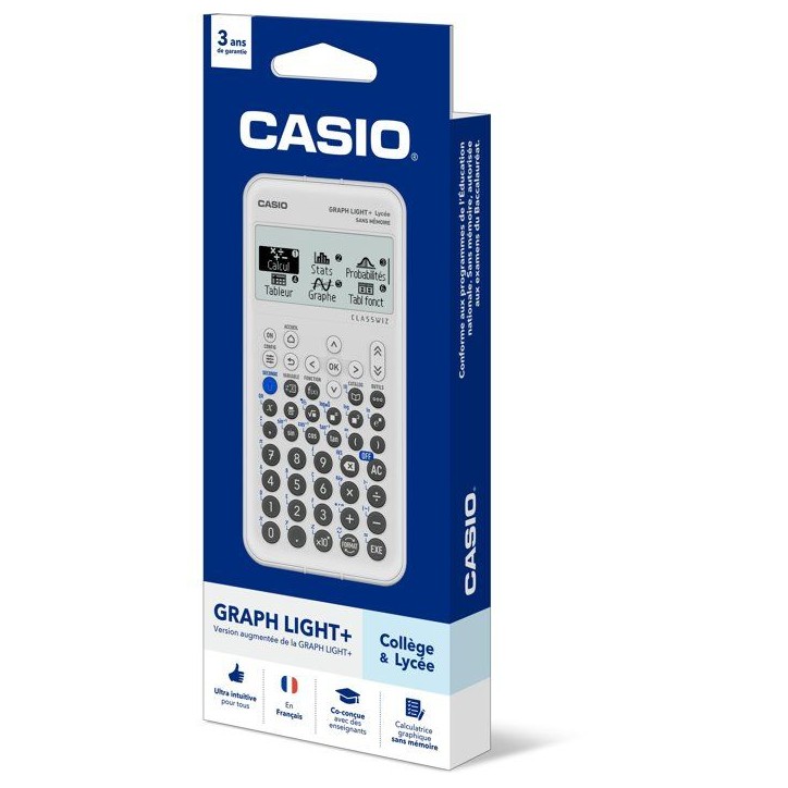 Calculatrice graphique - CASIO - Graph Light+ - Gris Calculatrice graphique - CASIO - Graph Light+ - Gris