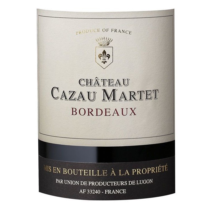 Château Cazau Martet 2020 Bordeaux - Vin rouge de Bordeaux - Bio