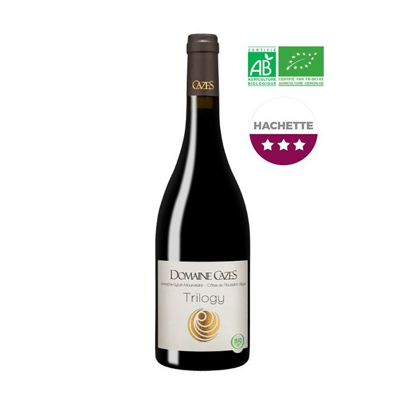 Domaine Cazes Trilogy 2022 Côtes du Roussillon Villages - Vin rouge d