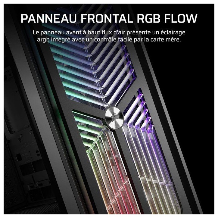 Boîtier PC - CORSAIR - FRAME 4000X RS - Moyen Tour - 4 ventilateurs RS120 - Noir Boîtier PC - CORSAIR - FRAME 4000X RS - Moyen Tour - 4 ventilateurs RS120 - Noir