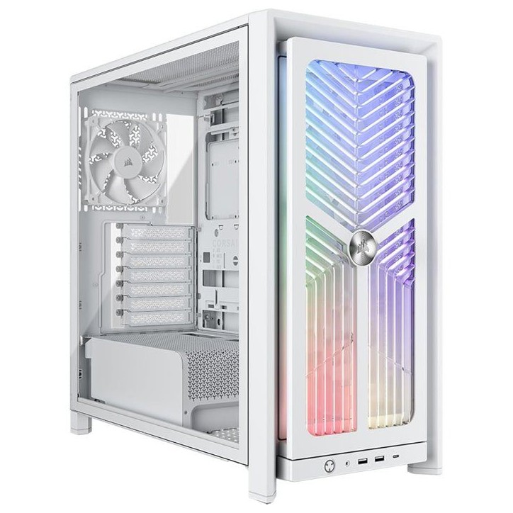 Boîtier PC - CORSAIR - FRAME 4000X RS - Moyen Tour - 4 ventilateurs RS120 - Blanc Boîtier PC - CORSAIR - FRAME 4000X RS - Moyen Tour - 4 ventilateurs RS120 - Blanc