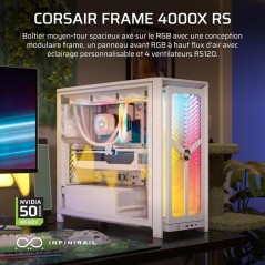 Boîtier PC - CORSAIR - FRAME 4000X RS - Moyen Tour - 4 ventilateurs R
