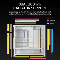 Boitier PC - CORSAIR - FRAME 5000D Mid-Tower Airflow Case - Radiateur