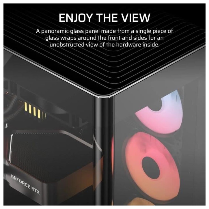 Boitier PC - CORSAIR - FRAME 4500X RS-R ARGB Tempered Glass Mid-Tower - 2 radiateurs - Noir