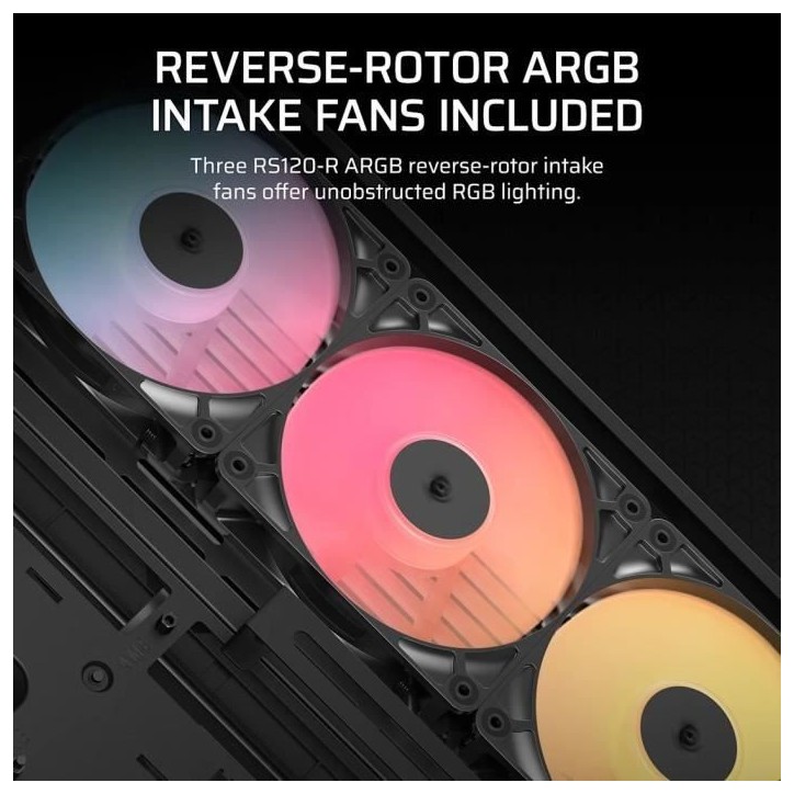 Boitier PC - CORSAIR - FRAME 4500X RS-R ARGB Tempered Glass Mid-Tower - 2 radiateurs - Noir