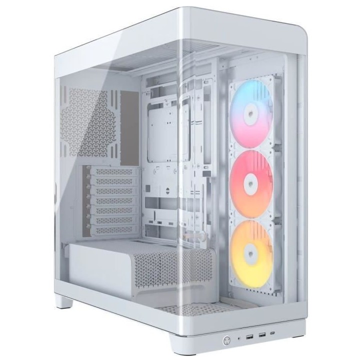 Boitier PC - CORSAIR - FRAME 4500X RS-R ARGB Tempered Glass Mid-Tower - 2 radiateurs - Blanc Boitier PC - CORSAIR - FRAME 4500X RS-R ARGB Tempered Glass Mid-Tower - 2 radiateurs - Blanc