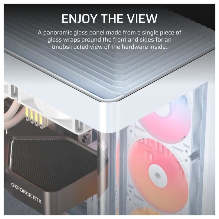 Boitier PC - CORSAIR - FRAME 4500X RS-R ARGB Tempered Glass Mid-Tower - 2 radiateurs - Blanc Boitier PC - CORSAIR - FRAME 4500X RS-R ARGB Tempered Glass Mid-Tower - 2 radiateurs - Blanc