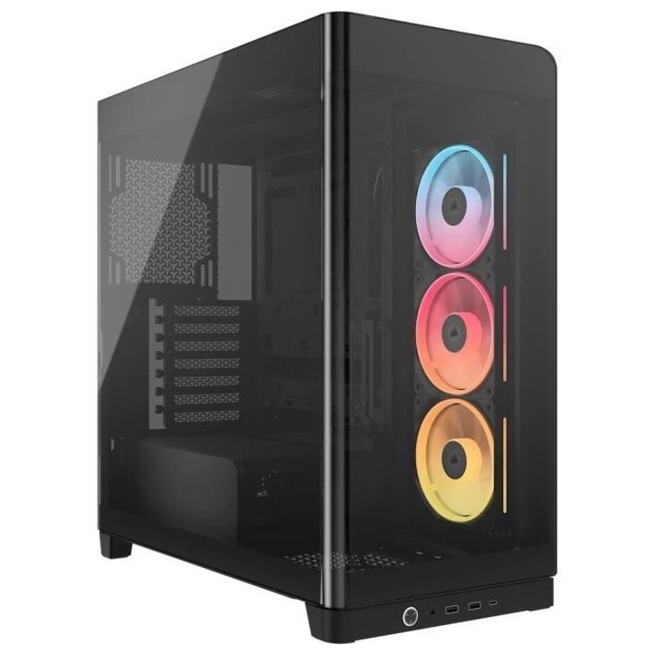 Boitier PC - CORSAIR - FRAME 4500X LX-R RGB Tempered Glass Mid-Tower - 2 radiateurs - Noir