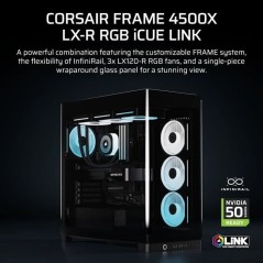 Boitier PC - CORSAIR - FRAME 4500X LX-R RGB Tempered Glass Mid-Tower - 2 radiateurs - Noir