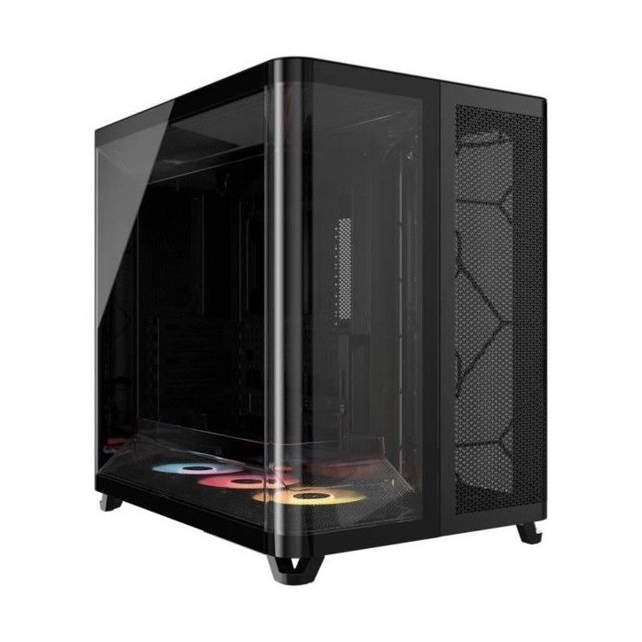 Boitier PC - CORSAIR - AIR 5400 RS-R ARGB Tempered Glass Mid-Tower - Ventilateurs RGB a rotor inversé - Noir Boitier PC - CORSAIR - AIR 5400 RS-R ARGB Tempered Glass Mid-Tower - Ventilateurs RGB a rotor inversé - Noir