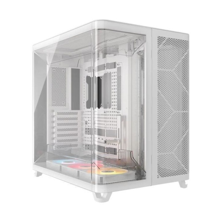 Boitier PC - CORSAIR - AIR 5400 RS-R ARGB Tempered Glass Mid-Tower - Ventilateurs RGB a rotor inversé - Blanc Boitier PC - CORSAIR - AIR 5400 RS-R ARGB Tempered Glass Mid-Tower - Ventilateurs RGB a rotor inversé - Blanc