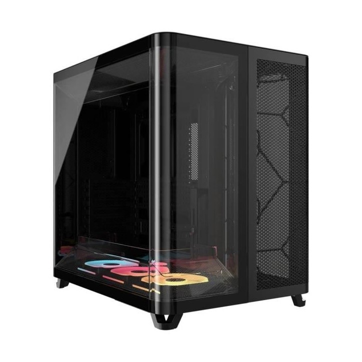 Boitier PC - CORSAIR - AIR 5400 LX-R LINK Tempered Glass Mid-Tower - Ventilateurs RGB a rotor inversé - Noir Boitier PC - CORSAIR - AIR 5400 LX-R LINK Tempered Glass Mid-Tower - Ventilateurs RGB a rotor inversé - Noir