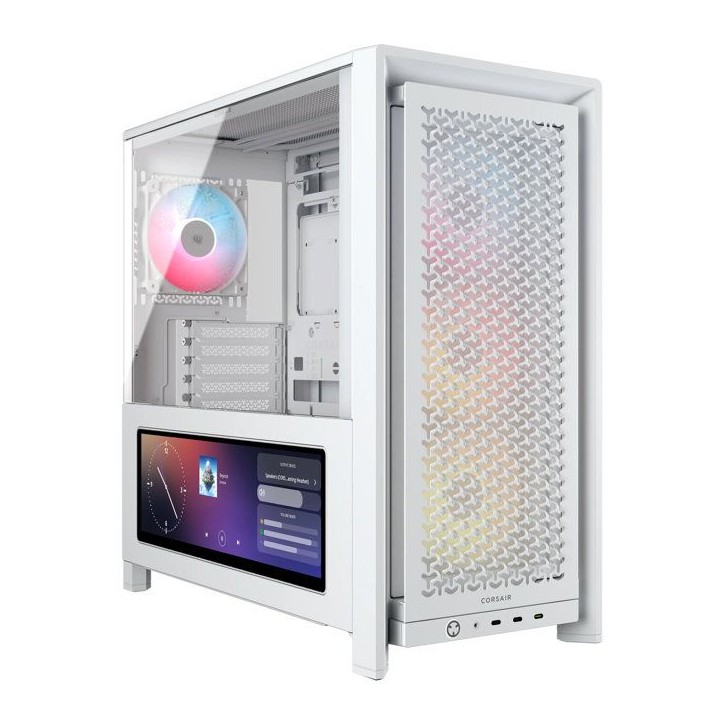 Boîtier PC - CORSAIR - CC-9011327-WW - FRAME 4000D LCD RS ARGB Premium Mid-Tower - White Boîtier PC - CORSAIR - CC-9011327-WW - FRAME 4000D LCD RS ARGB Premium Mid-Tower - White