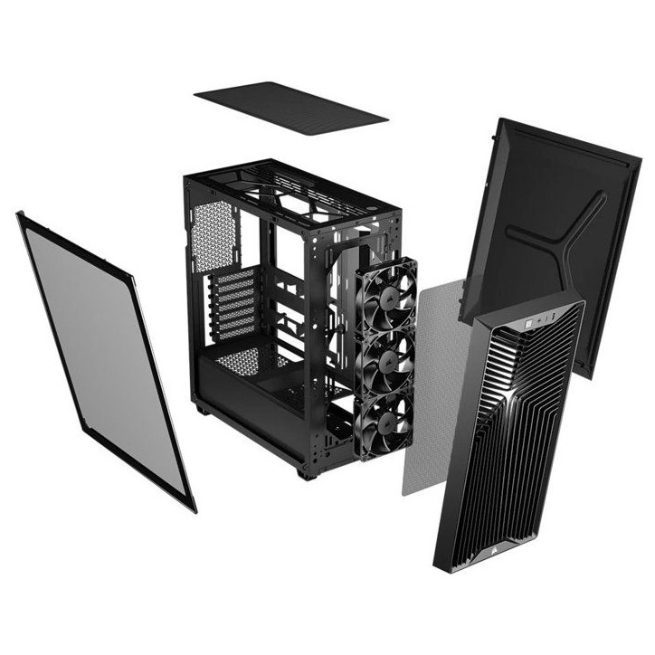 Boîtier PC - CORSAIR - 3200D RS - Moyen Tour - 3 ventilateurs RS120 - Noir Boîtier PC - CORSAIR - 3200D RS - Moyen Tour - 3 ventilateurs RS120 - Noir