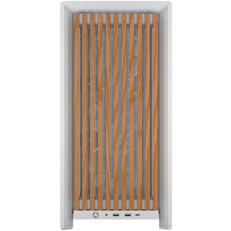 Boîtier PC - CORSAIR - FRAME 4000X RS - Moyen Tour - 4 ventilateurs RS120 - Blanc/bois clair