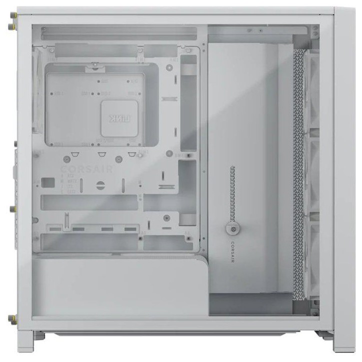 Boîtier PC - CORSAIR - FRAME 4000X RS - Moyen Tour - 4 ventilateurs RS120 - Blanc/bois clair