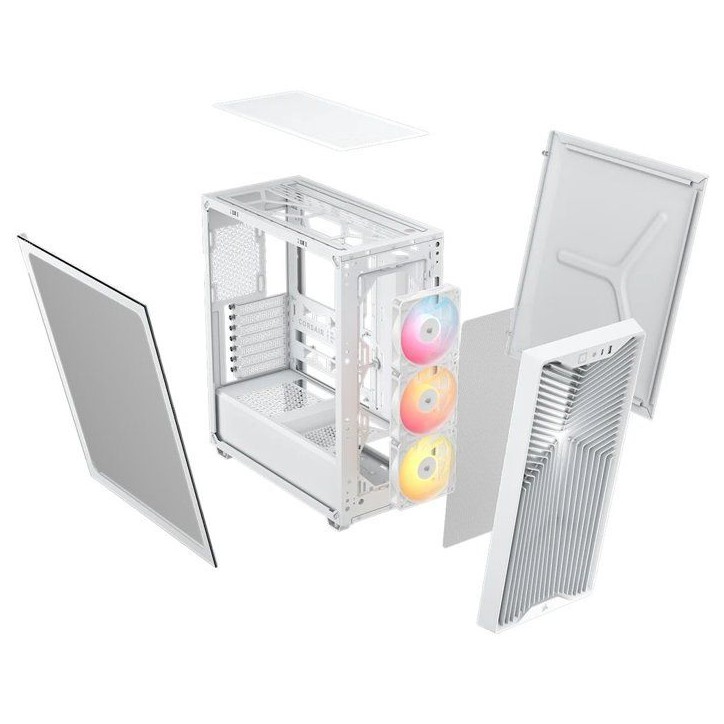 Boîtier PC - CORSAIR - 3200D RS ARGB - Moyen Tour - 3 ventilateurs RS120 ARGB - Blanc Boîtier PC - CORSAIR - 3200D RS ARGB - Moyen Tour - 3 ventilateurs RS120 ARGB - Blanc