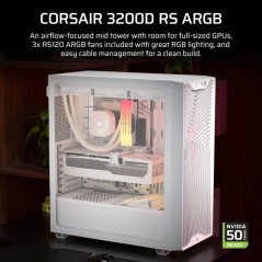 Boîtier PC - CORSAIR - 3200D RS ARGB - Moyen Tour - 3 ventilateurs RS