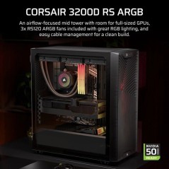 Boîtier PC - CORSAIR - 3200D RS ARGB - Moyen Tour - 3 ventilateurs RS