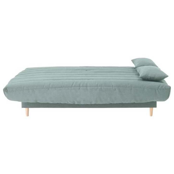 Clic clac 3 places - vert amande - Couchage 125x190 cm - Avec coussins