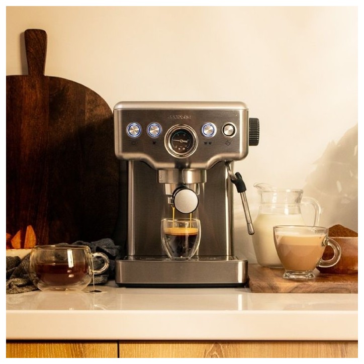Machine a café - CECOTEC - Power Espresso 20 Barista Mini - 1465 W - 20 bars - 1,8 L - Inox Machine a café - CECOTEC - Power Espresso 20 Barista Mini - 1465 W - 20 bars - 1,8 L - Inox