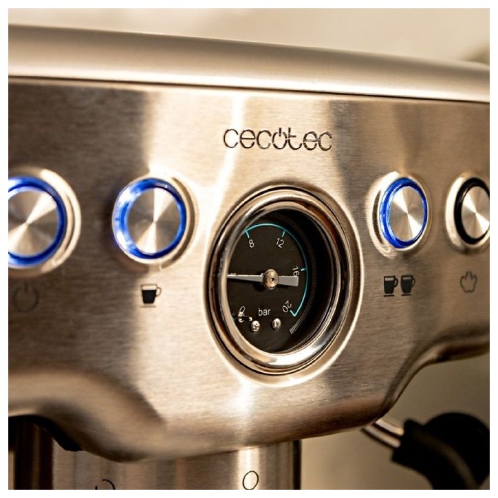 Machine a café - CECOTEC - Power Espresso 20 Barista Mini - 1465 W - 20 bars - 1,8 L - Inox Machine a café - CECOTEC - Power Espresso 20 Barista Mini - 1465 W - 20 bars - 1,8 L - Inox