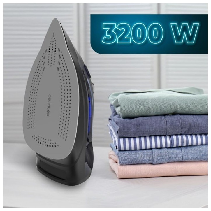 Fer a repasser - CECOTEC - IronHero 3200 Vital - 3200 W - Anti calcaire - 270 g/min - Noir / Inox Fer a repasser - CECOTEC - IronHero 3200 Vital - 3200 W - Anti calcaire - 270 g/min - Noir / Inox