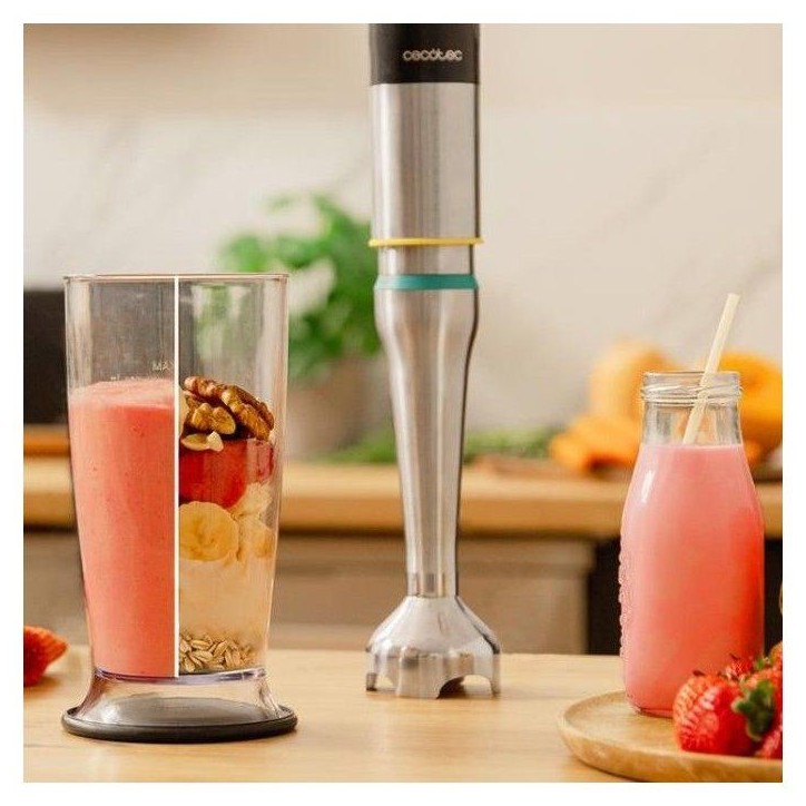 Mixeur plongeant - CECOTEC - Katana 15 Cream B - 1500 W - Lame avec 4 feuilles - Verre 800 ml - Noir Mixeur plongeant - CECOTEC - Katana 15 Cream B - 1500 W - Lame avec 4 feuilles - Verre 800 ml - Noir