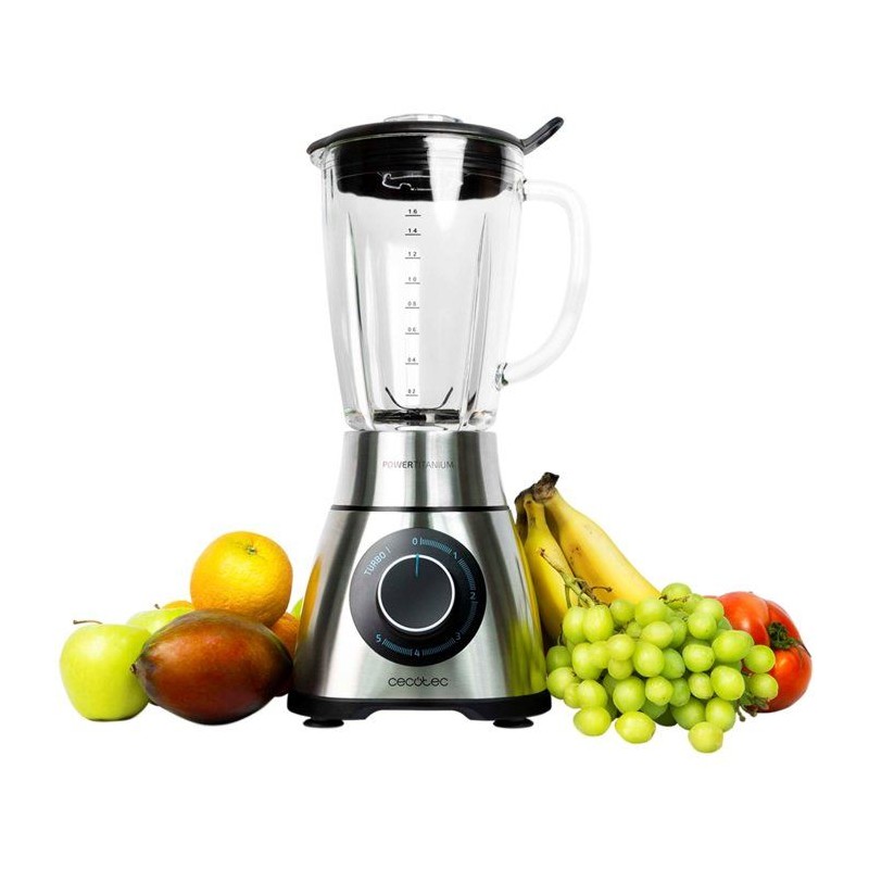 Mixeur - CECOTEC - Power Black Titanium PefectiMix - 2000 W - 1,8 L -