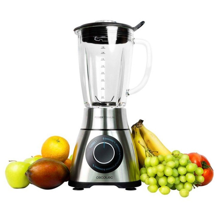 Mixeur - CECOTEC - Power Black Titanium PefectiMix - 2000 W - 1,8 L - Bol en verre - Inox / Noir