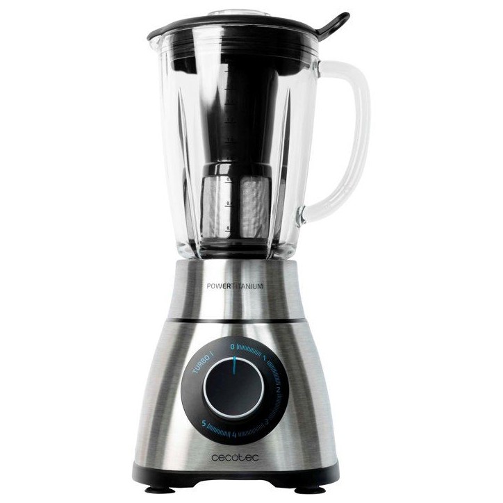 Mixeur - CECOTEC - Power Black Titanium PefectiMix - 2000 W - 1,8 L - Bol en verre - Inox / Noir