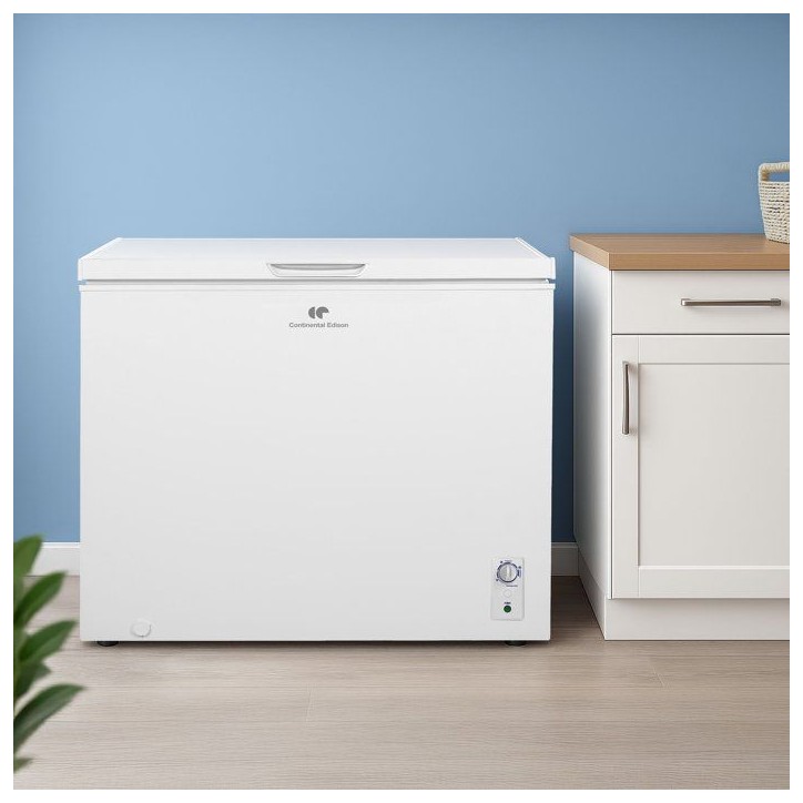 Congélateur coffre - CONTINENTAL EDISON - CECC291WD - Classe D - 291 L - 112,5 x 60,8 x 83,5 cm - Blanc Congélateur coffre - CONTINENTAL EDISON - CECC291WD - Classe D - 291 L - 112,5 x 60,8 x 83,5 cm - Blanc