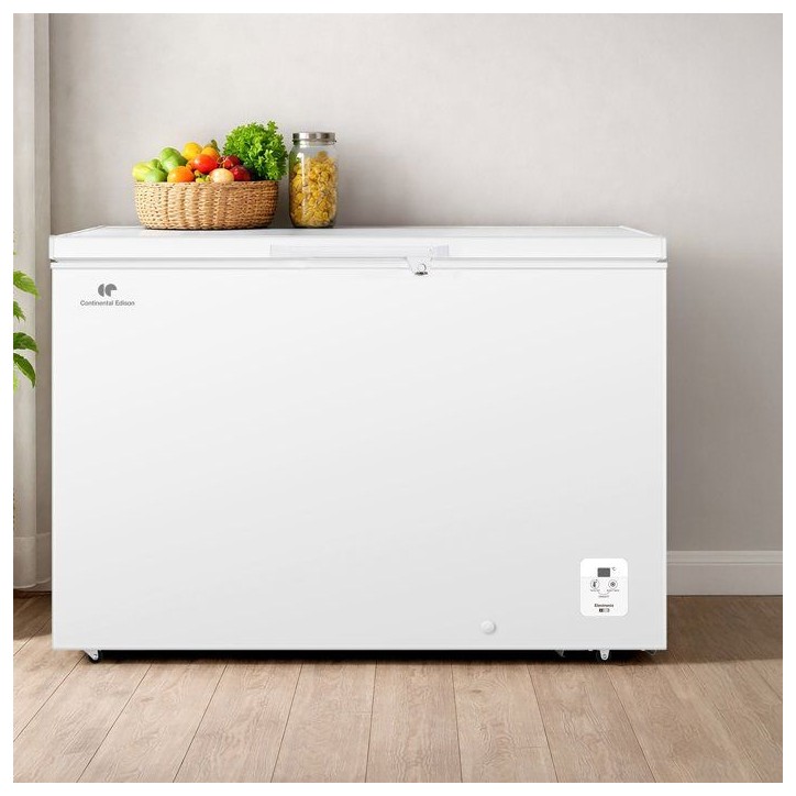 Congélateur coffre - CONTINENTAL EDISON - CECC372WD - 372 L - 130 x 40 x 84,5 cm - Classe D - Blanc Congélateur coffre - CONTINENTAL EDISON - CECC372WD - 372 L - 130 x 40 x 84,5 cm - Classe D - Blanc