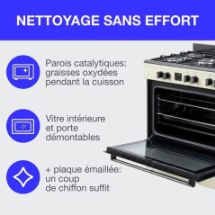 Cuisiniere piano four multifonctions catalyse - CONTINENTAL EDISON - C