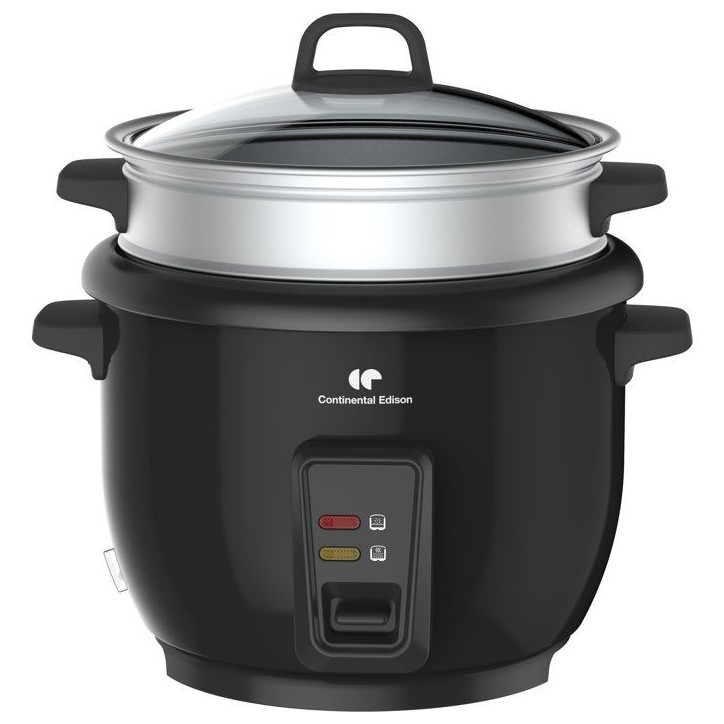 Cuiseur a riz - CONTINENTAL EDISON - CECR18B - 700 W - 1,8 L - Avec Panier vapeur - Fonction maintien au chaud - Inox Cuiseur a riz - CONTINENTAL EDISON - CECR18B - 700 W - 1,8 L - Avec Panier vapeur - Fonction maintien au chaud - Inox