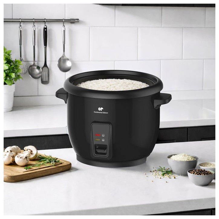 Cuiseur a riz - CONTINENTAL EDISON - CECR18B - 700 W - 1,8 L - Avec Panier vapeur - Fonction maintien au chaud - Inox Cuiseur a riz - CONTINENTAL EDISON - CECR18B - 700 W - 1,8 L - Avec Panier vapeur - Fonction maintien au chaud - Inox