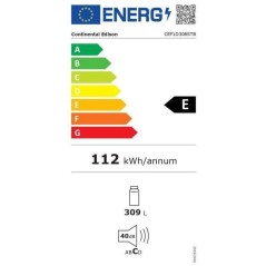 Réfrigérateur - CONTINENTAL EDISON - CEF1D308STB - 1 porte - 308 L -